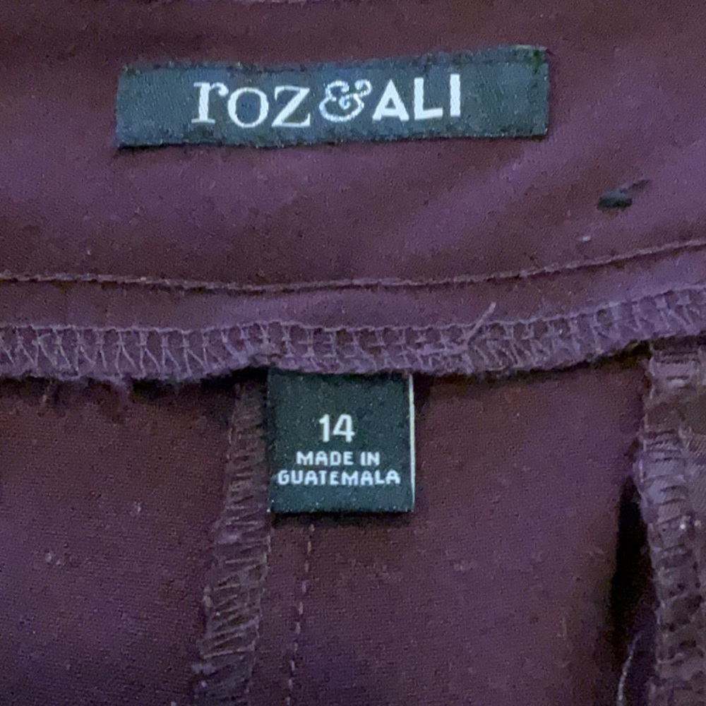 Roz & Ali Secret agentTummy Control cranberry maroon dress pants from dress barn - Picture 8 of 12